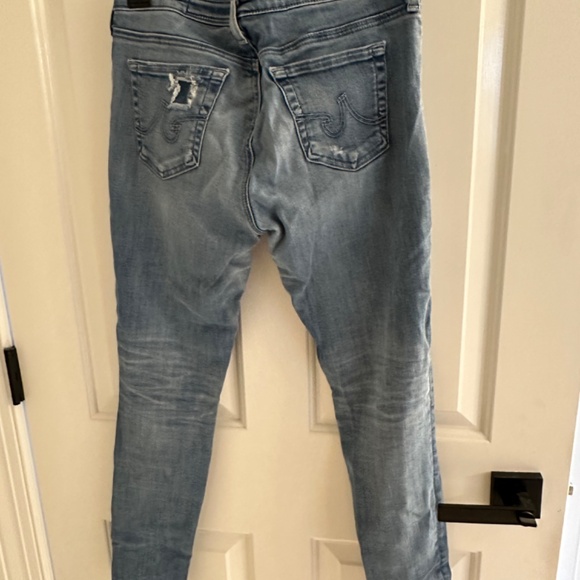 Women’s AG Distressed Denim Super Skinny Ankle Jeans - Size 28 - Picture 2 of 9